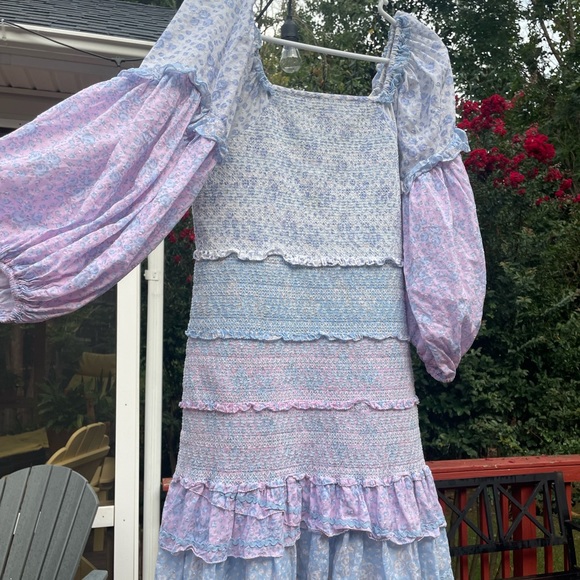 🚨Last Call!!!🚨LoveShackFancy Ensley Mini Dress in Blueberry Dust 🎀🤍 - Picture 3 of 8